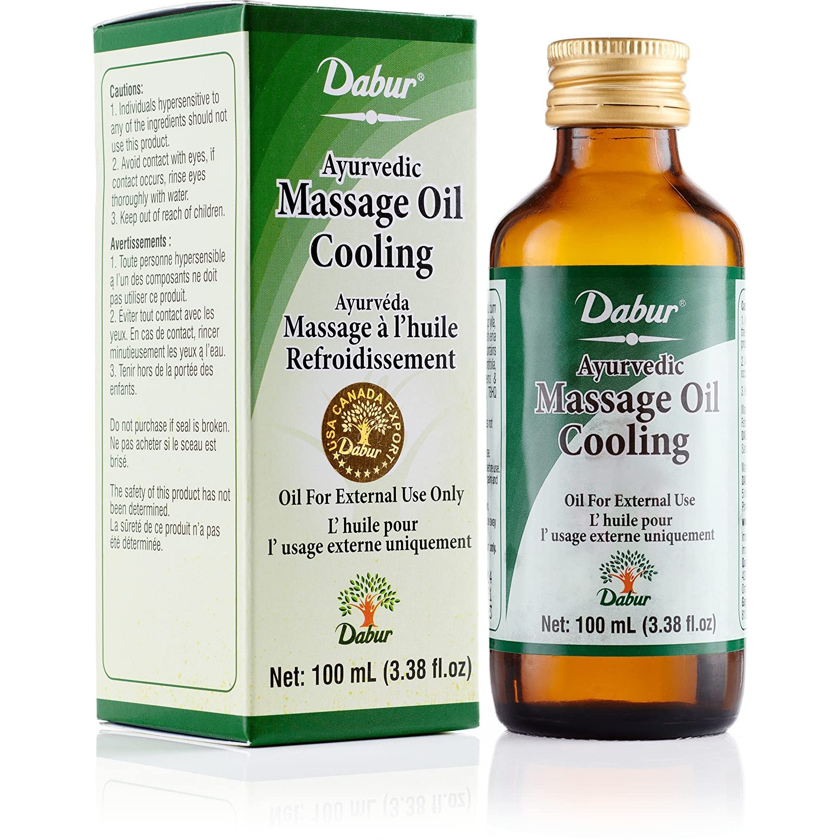 Case of 18 - Dabur Massage Oil Cooling - 100 Ml (3.4 Fl Oz) [Fs]