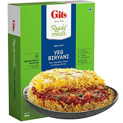 Gits Ready  Meals Veg Biryani - 285 G (9.3 Oz)