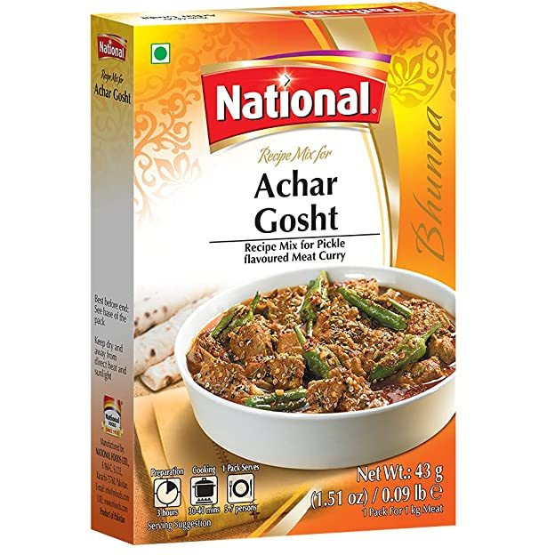 National Recipe Mix For Achar Gosht - 43 Gm (1.51 Oz)