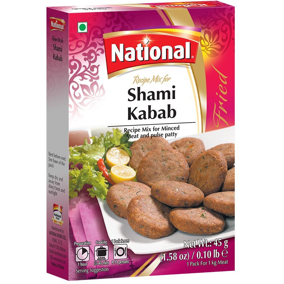 Case of 12 - National Recipe Mix For Shami Kabab - 45 Gm (1.58 Oz)