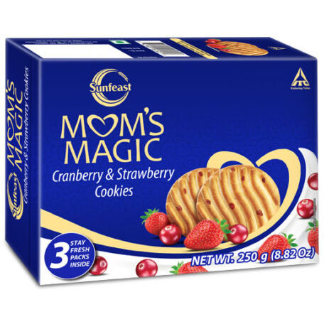 Sunfeast Mom's Magic Cranberry & Strawberry Cookies - 250 Gm (8.8 Oz) [FS]