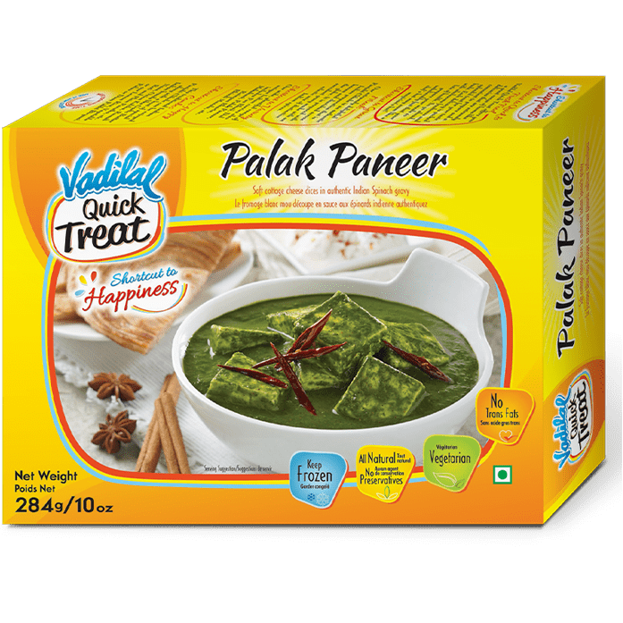Vadilal Quick Treat  Palak Paneer - 10 Oz (284 Gm)