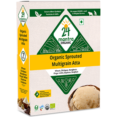 24 Mantra Organic Sprouted Multigrain Flour - 2.2 Lb (1 Kg)