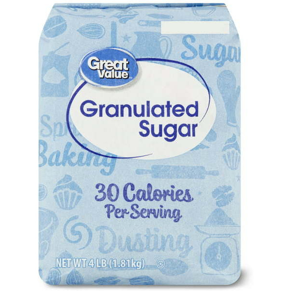 Great Value Pure Granulated Sugar - 4 Lb (1.81 Kg) [50% Off]