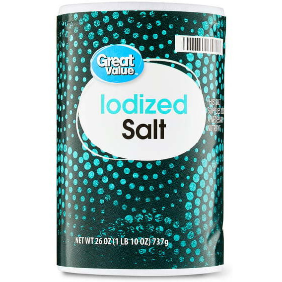 Case of 8 - Great Value Iodized Salt - 26 Oz (737 Gm)