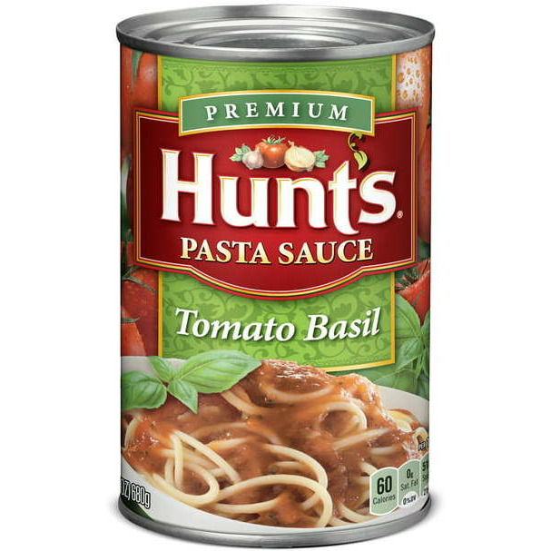 Case of 4 - Hunt's Tomato Basil Pasta Sauce - 24 Oz (680 Gm)