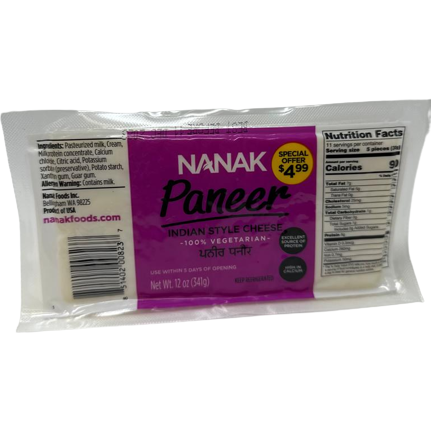 Nanak Indian Style Cheese Paneer With Promo - 12 Oz (341 Gm)