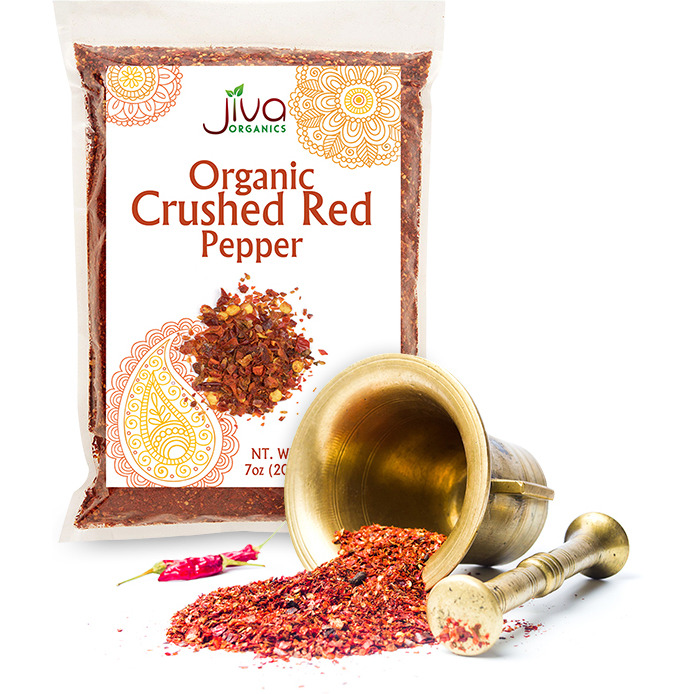 Case of 24 - Jiva Organics Organic Crushed Chilli - 200 Gm (7 Oz)