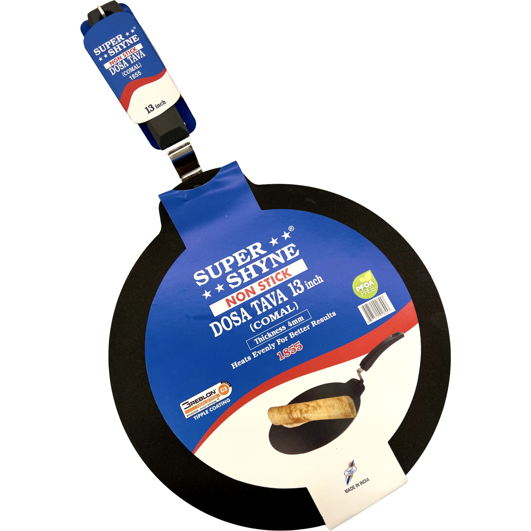 Case of 1 - Super Shyne Non Stick Dosa Tawa - 13 Inch