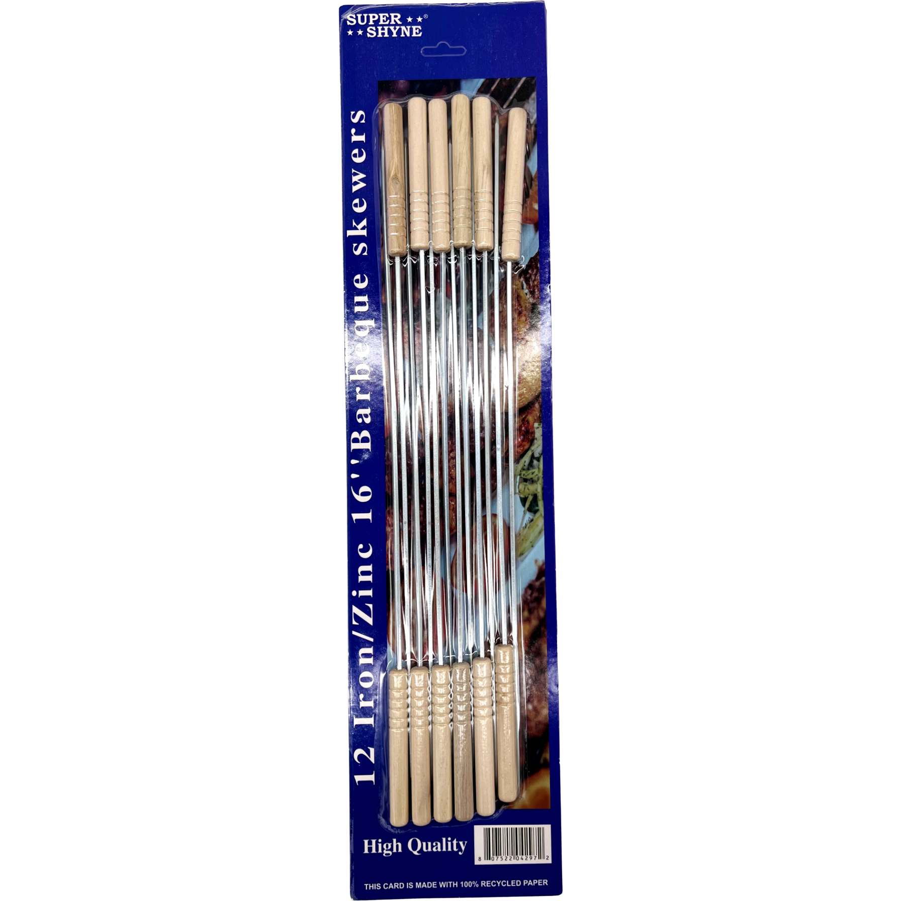 Super Shyne Barbeque Skewers - 12 Ct