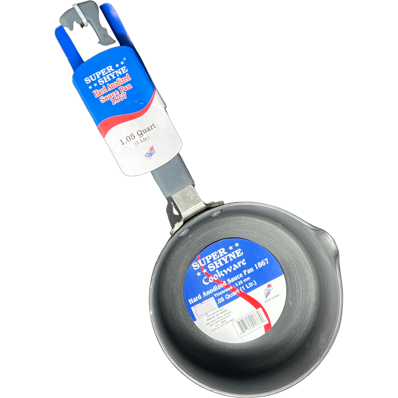 Super Shyne Sauce Pan Hard Anodized With Spout - 1 Qt (1 L)