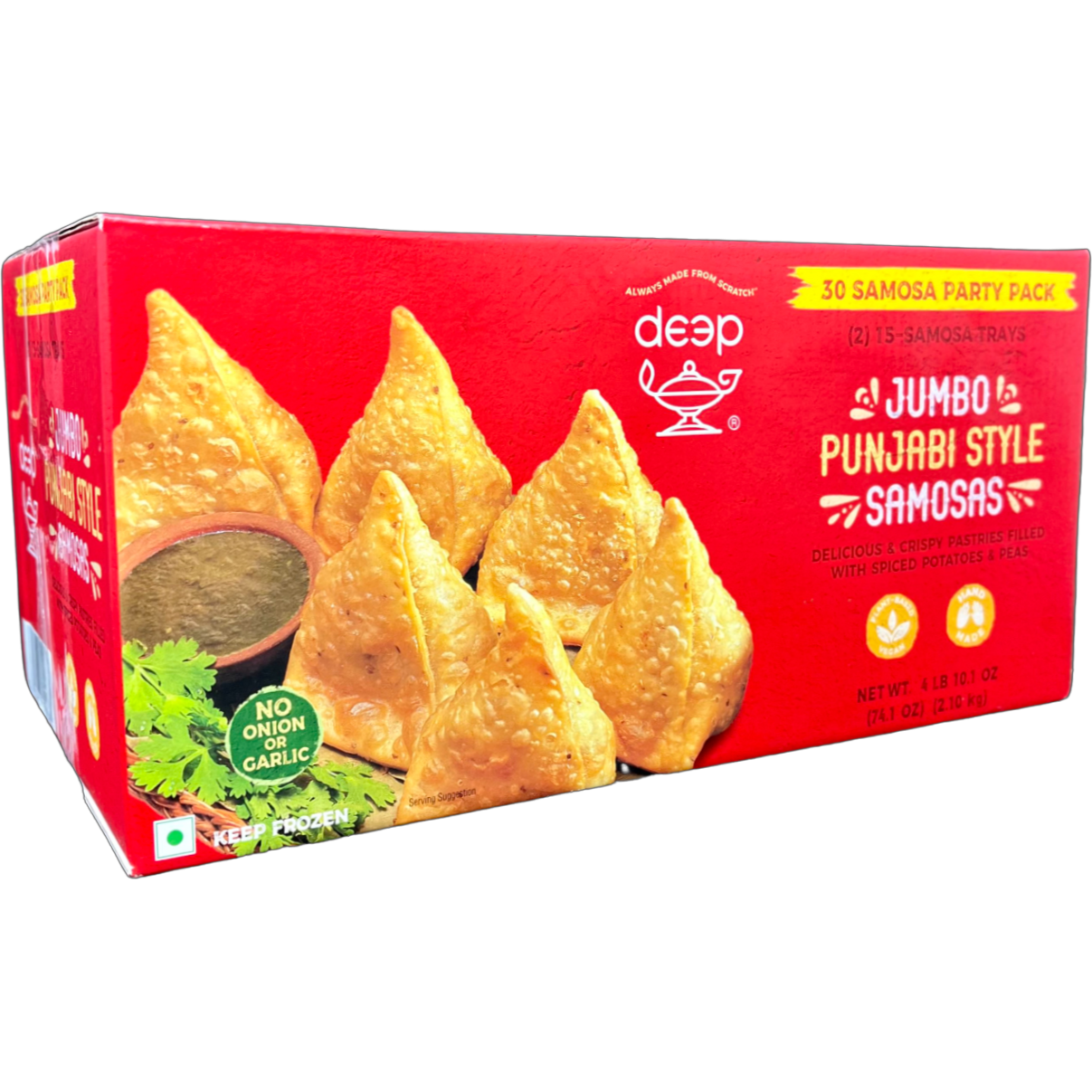 Deep Party Pack Jumbo Samosa 30 Pc -  2.10 Kg (74.1 Oz)