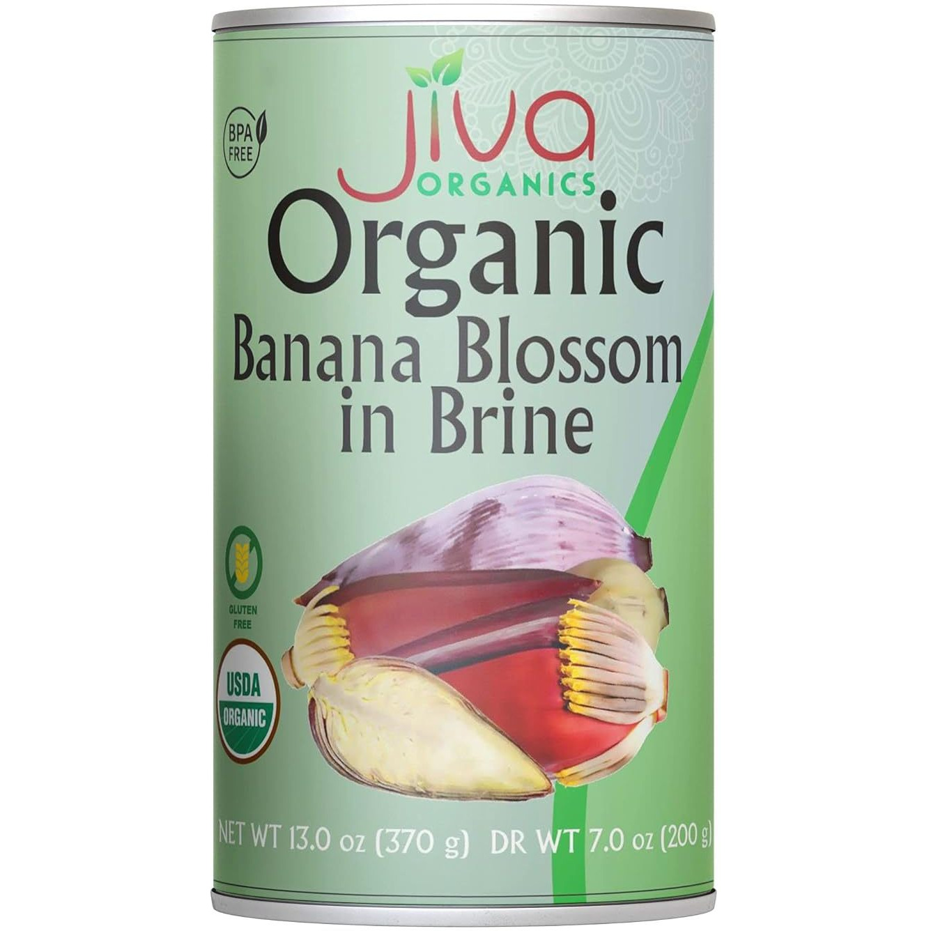Case of 6 - Jiva Organics Organic Banana Blossom In Brine - 13 Oz (370 Gm)