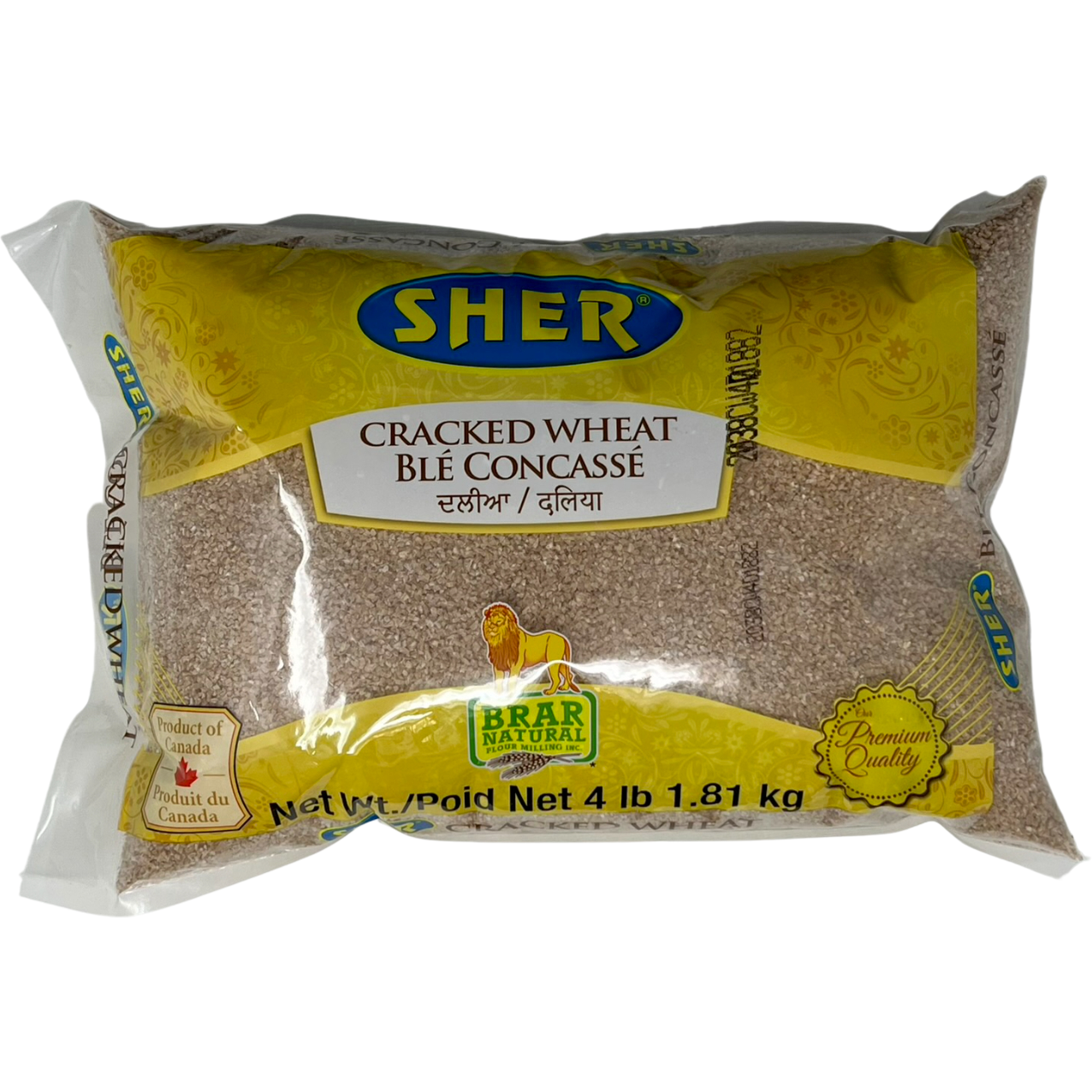 Sher Cracked Wheat Daliya - 4 Lb (1.81 Kg)