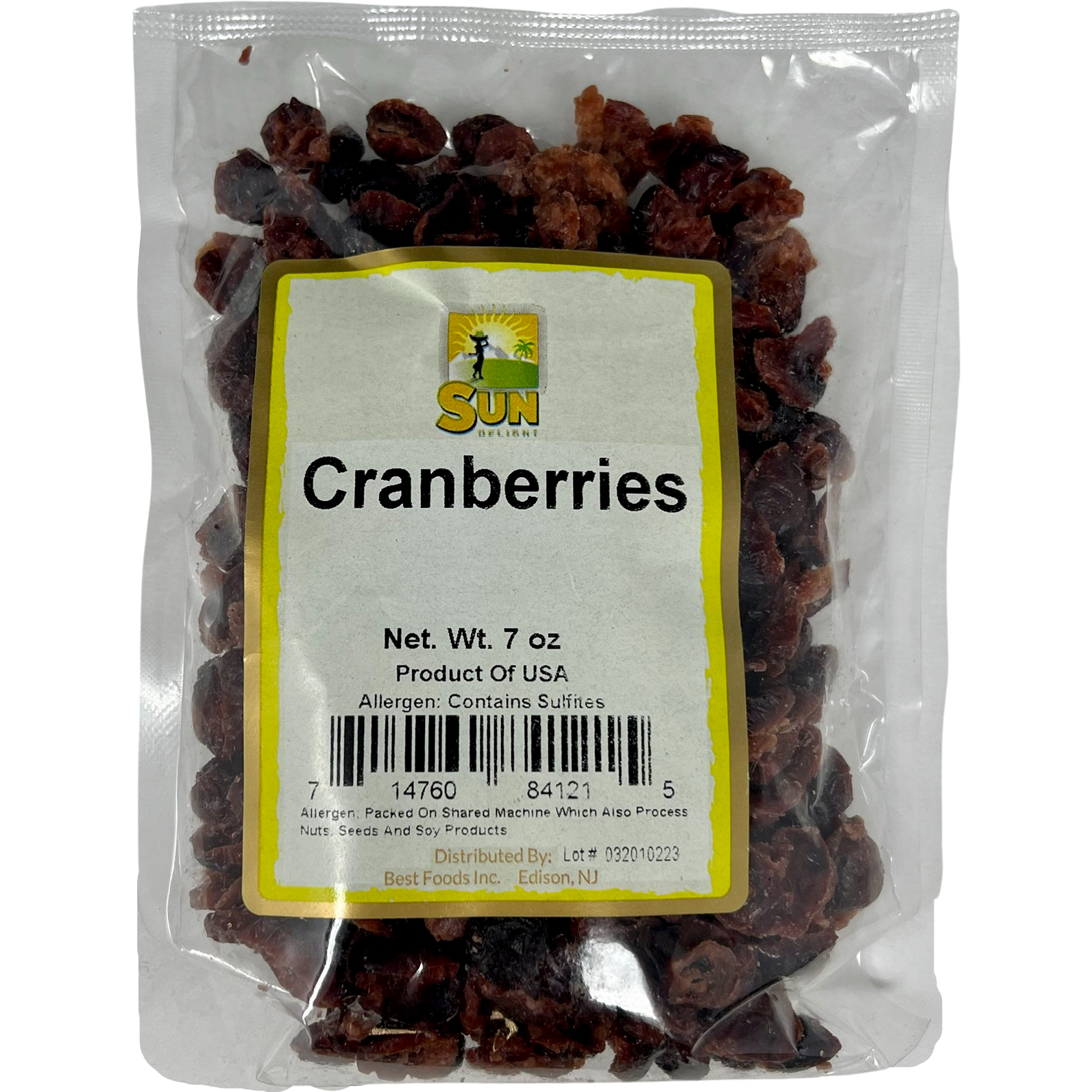 Sun Dried Cranberries - 200 Gm (7 Oz)