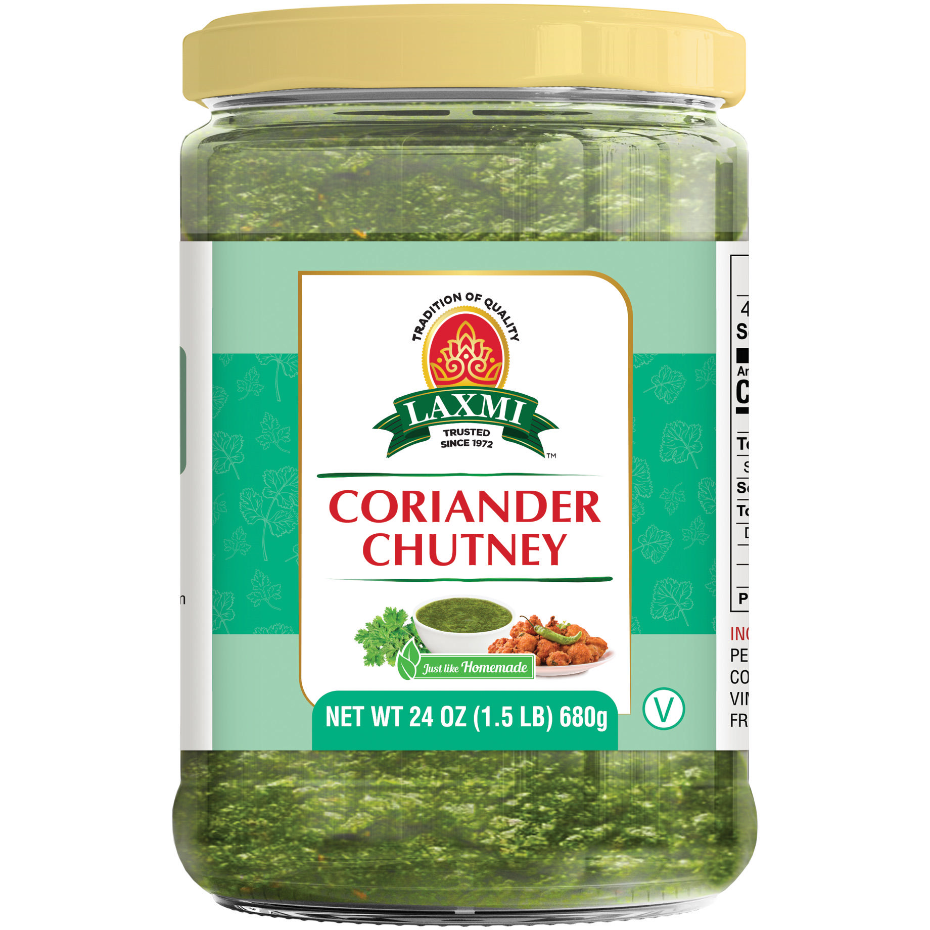 Laxmi Coriander Chutney - 24 Oz (680 Gm)