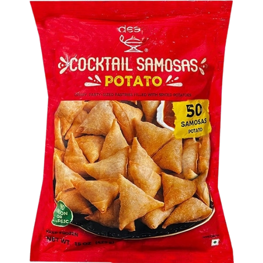 Deep Cocktail Potato Samosa 50 Pc - 15 Oz (425 Gm)