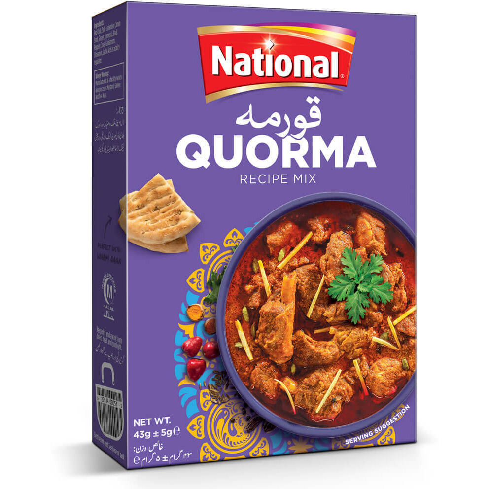 Case of 12 - National Recipe Mix For Quorma - 43 Gm (1.51 Oz) [50% Off]