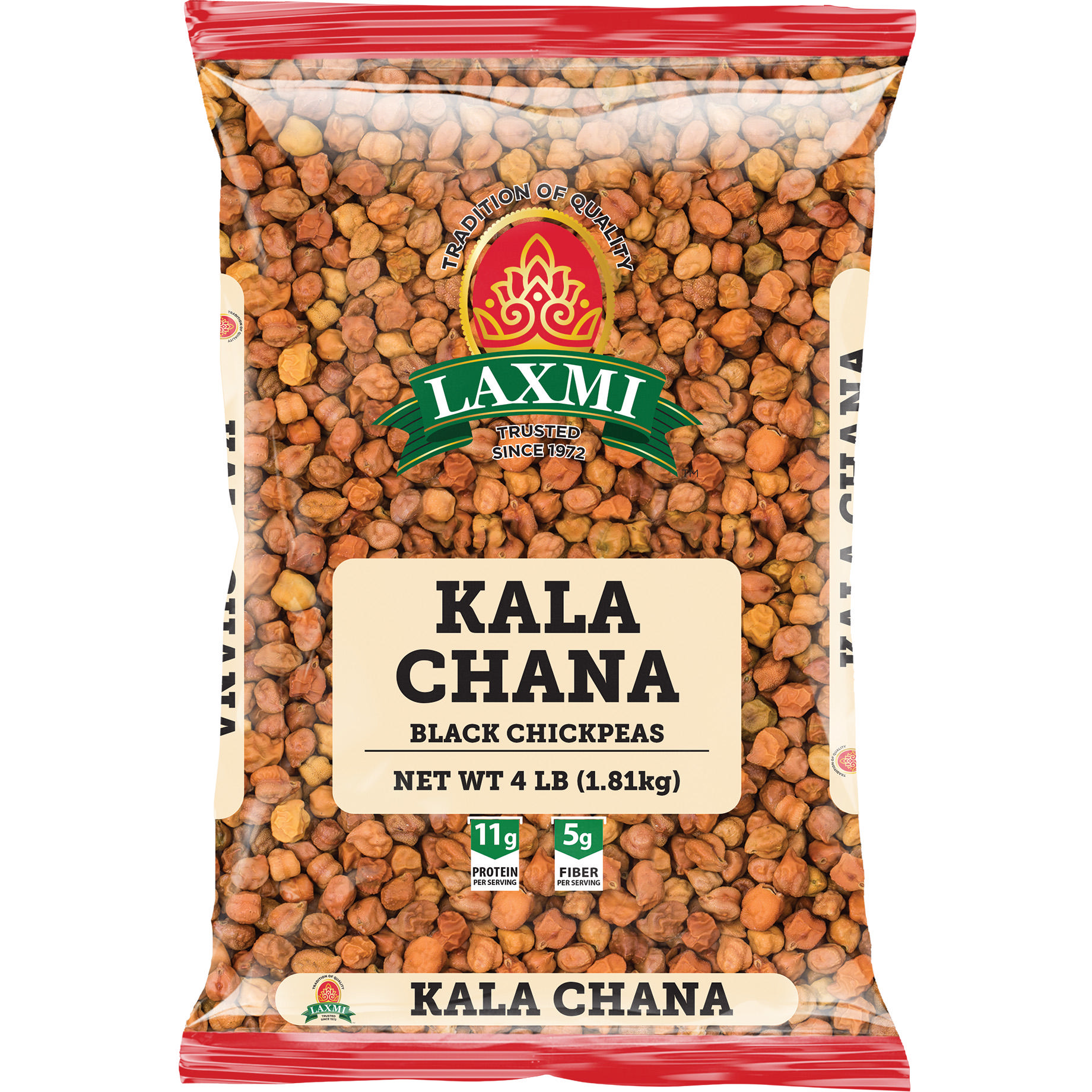 Laxmi Kala Chana Black Chickpeas - 4 Lb (1.81 Kg)