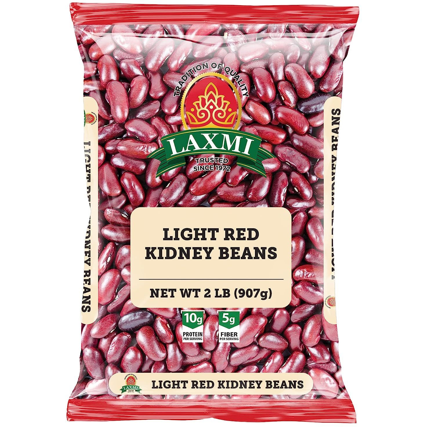 Laxmi Rajma Red Kidney Beans Light - 2 Lb (907 Gm)