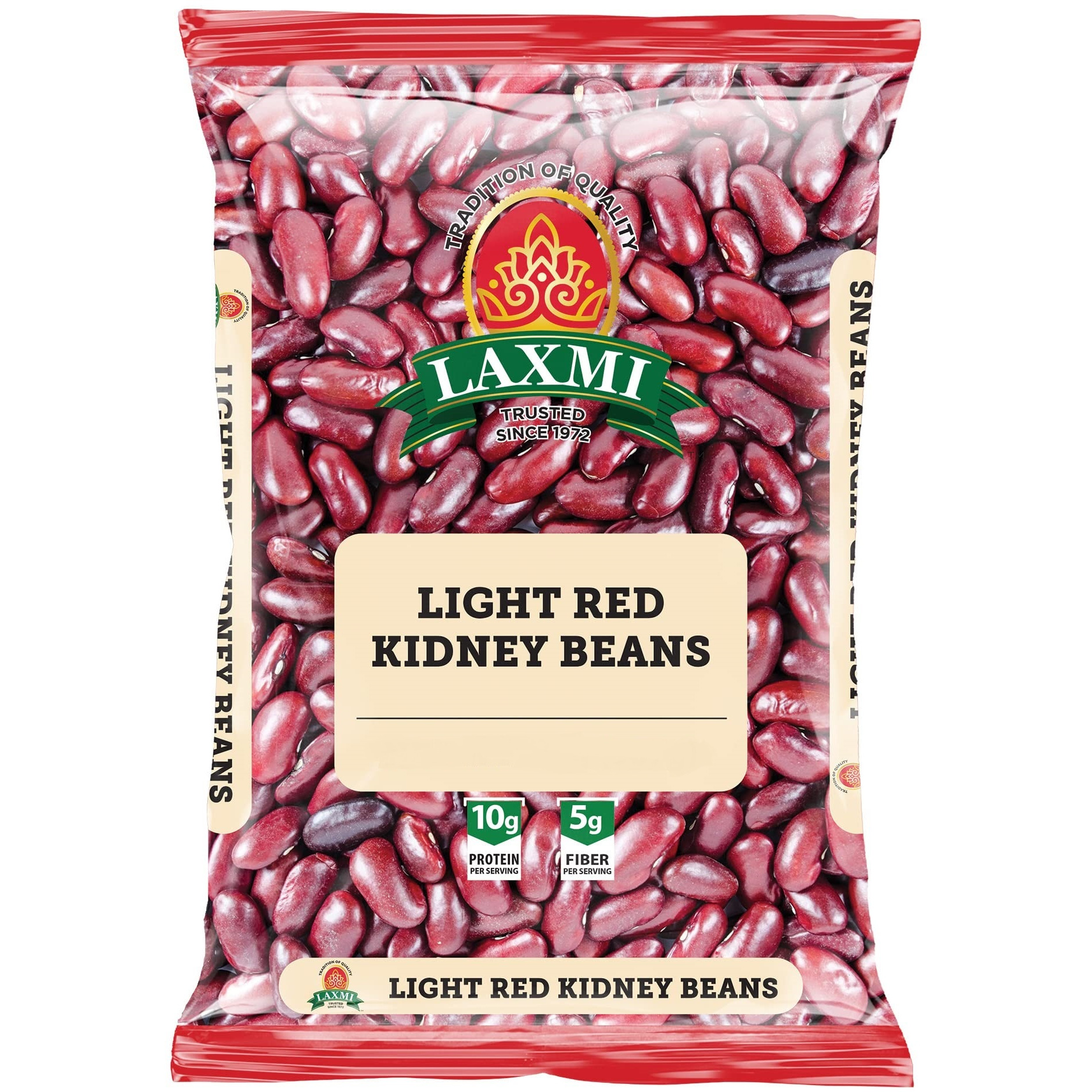 Laxmi Rajma Red Kidney Beans Light - 4 Lb (1.81 Kg)