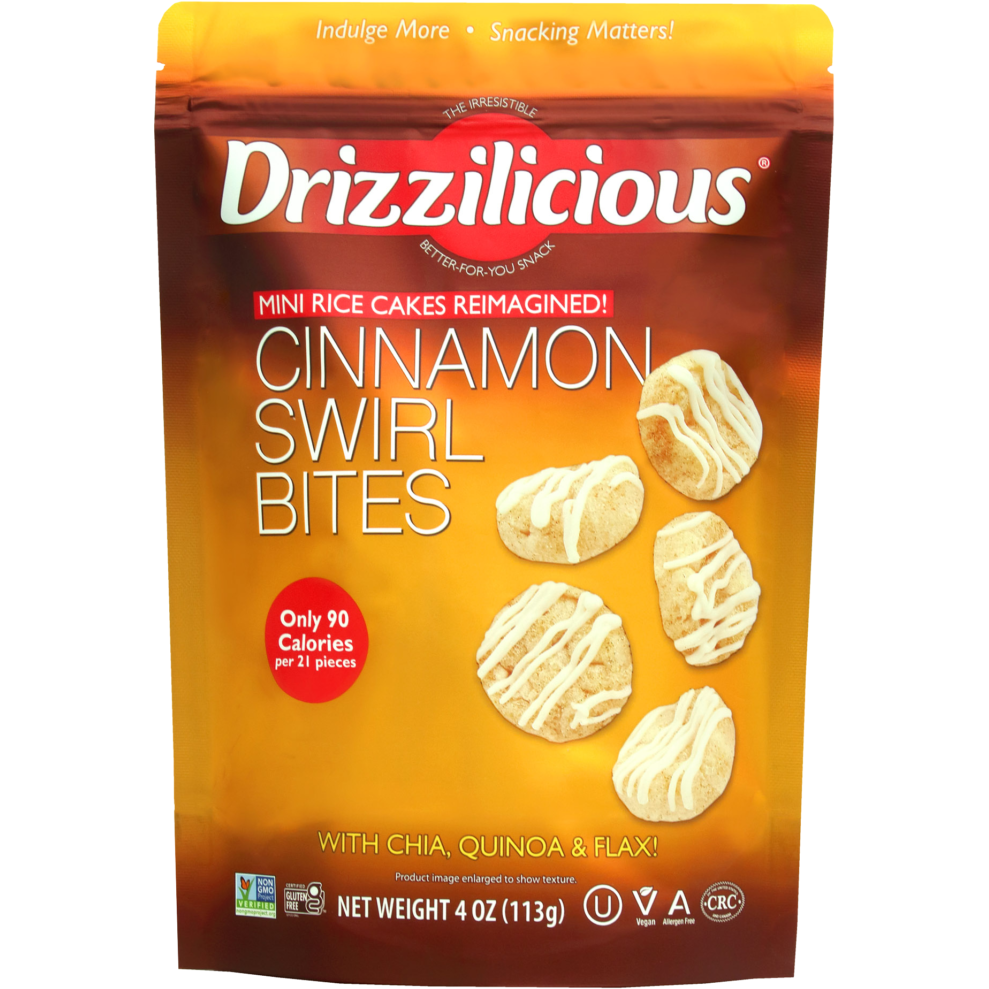 Drizzilicious Mini Rice Cakes Cinnamon Swirl Bites - 4 Oz (113 Gm)