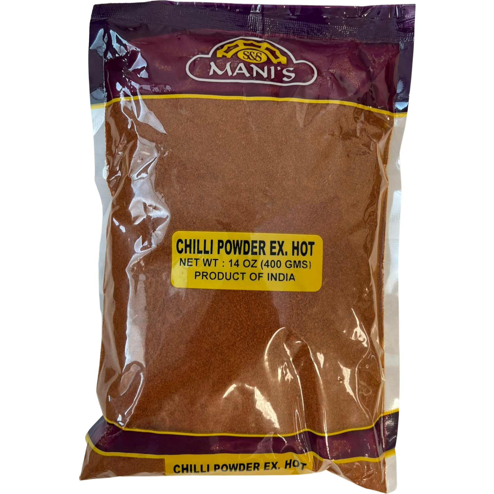Case of 20 - Mani's Extra Hot Chilli Powder - 400 Gm (14 Oz) [50% Off]