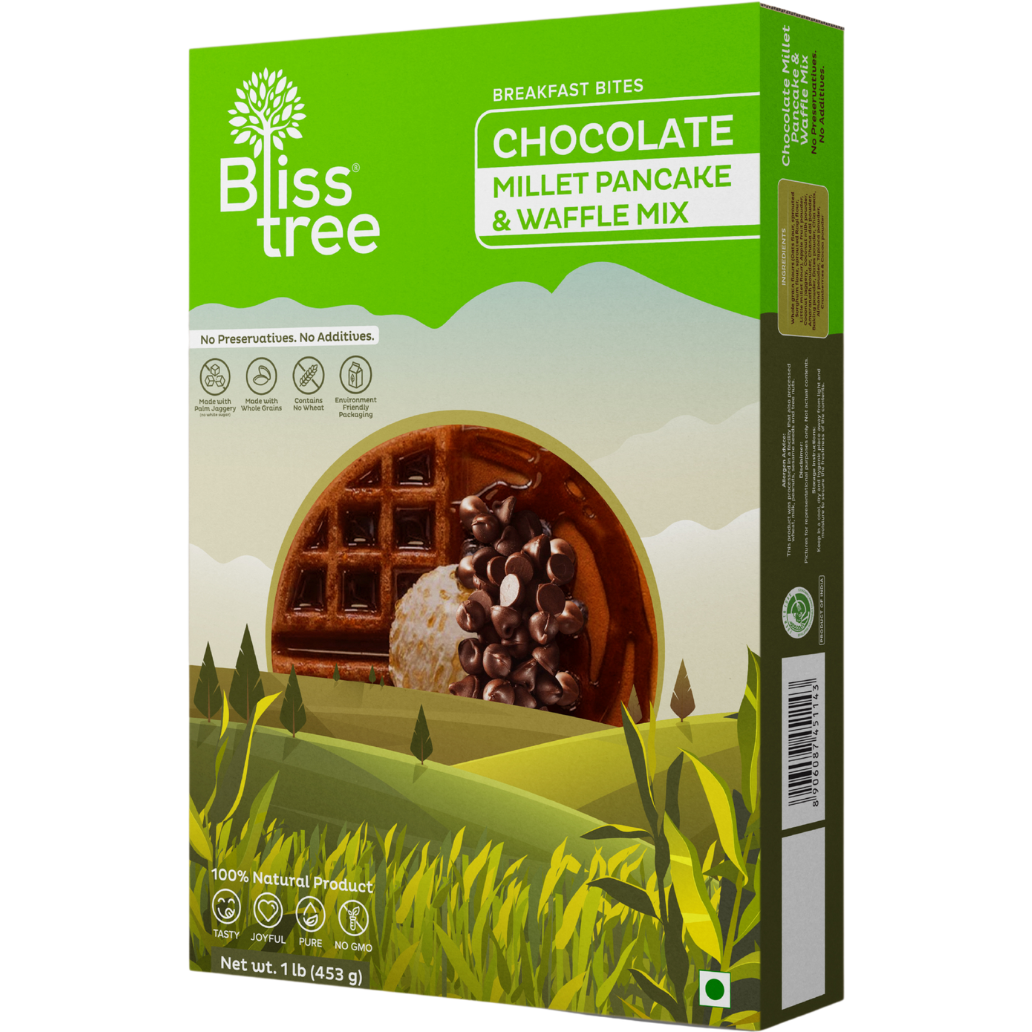 Bliss Tree Chocolate Millet Pancake & Waffle Mix - 1 Lb (453 Gm)