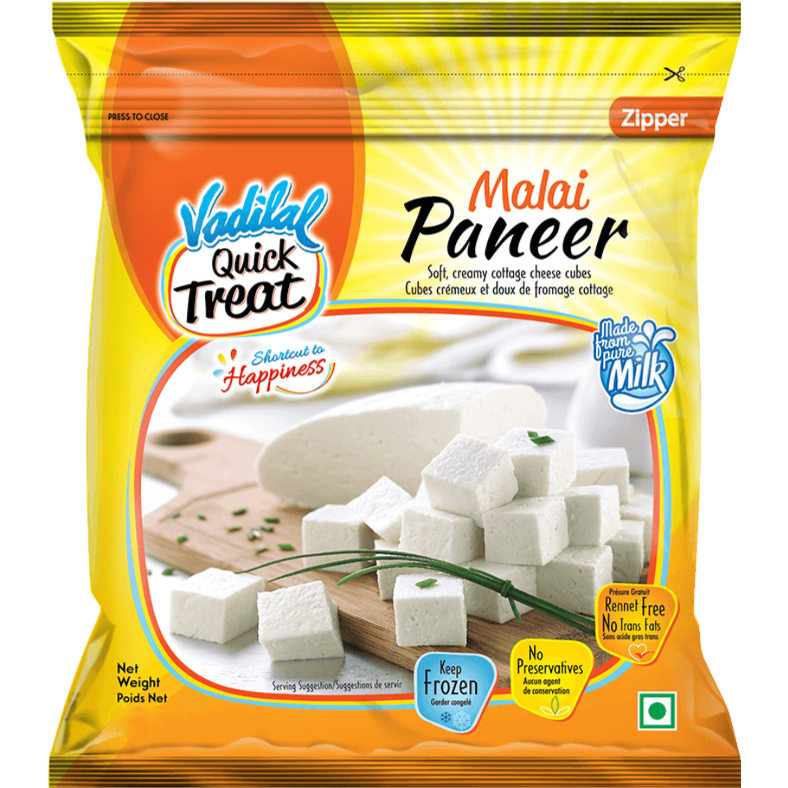 Vadilal Malai Paneer Cubes - 454 Gm (16 Oz)