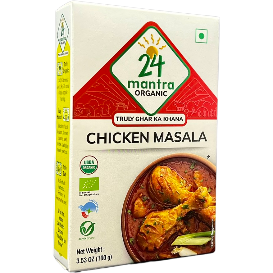 Case of 10 - 24 Mantra Organic Chicken Masala - 100 Gm (3.53 Oz) [50% Off]