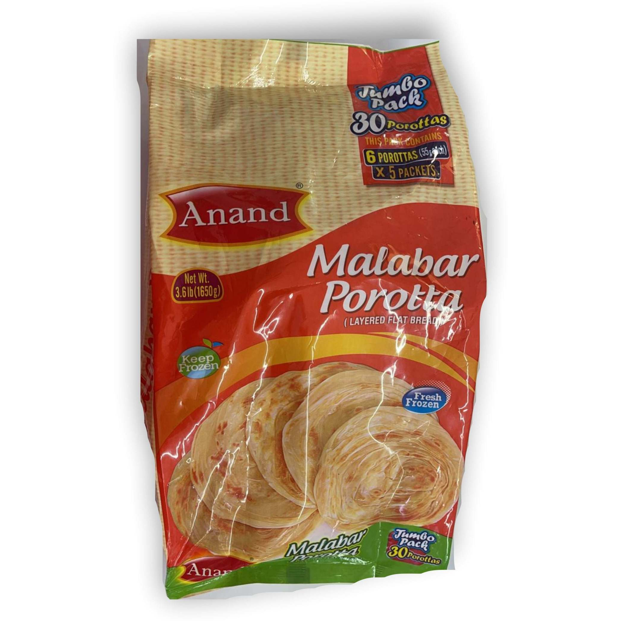Anand Malabar Porotta 30 Pc Jumbo Pack - 3.6 Lb (1650 Gm)