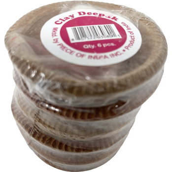 Clay Diya Plain With Wick - 6 Pc