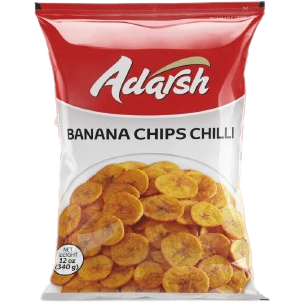 Case of 20 - Adarsh Banana Chips  Chilli - 340 Gm (12 Oz)