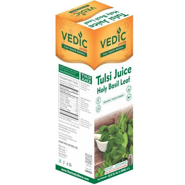 Vedic Tulsi  Holy Basil Juice - 1 L (33.8 Fl Oz)