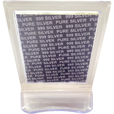 999 Pure Silver Laxmi Ji Ganesh Ji Photo Frame - 4.5 In x 3.5 In