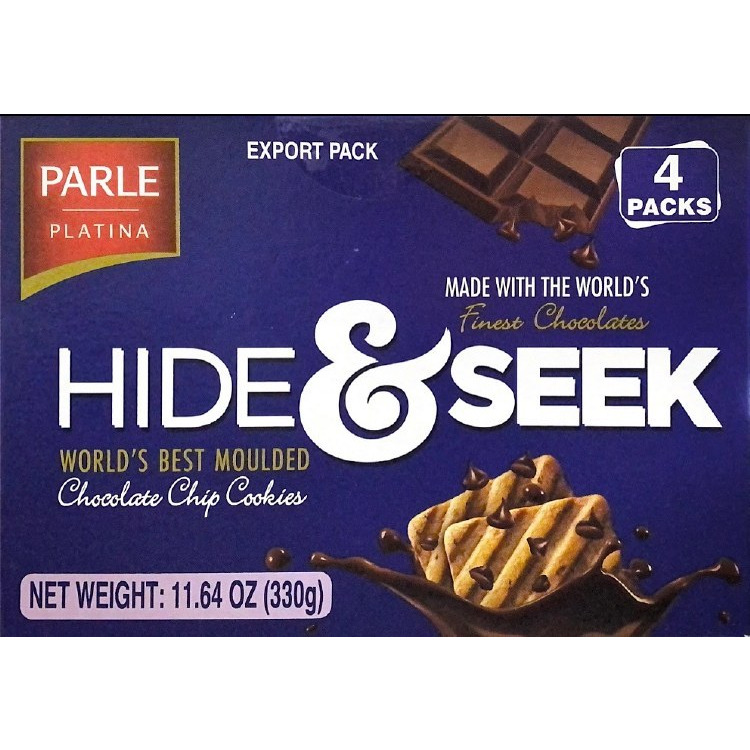 Parle Hide & Seek Chocolate Chip Cookies 4 Pack - 330 Gm (11.64 Oz)