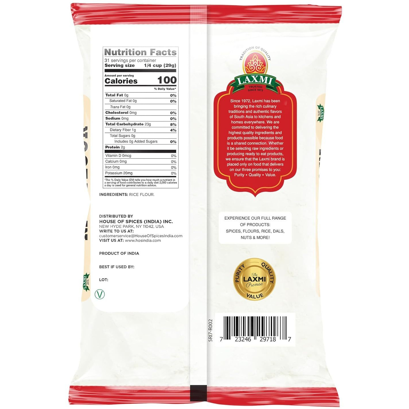 Laxmi Rice Flour - 4 Lb (1.81 Kg)