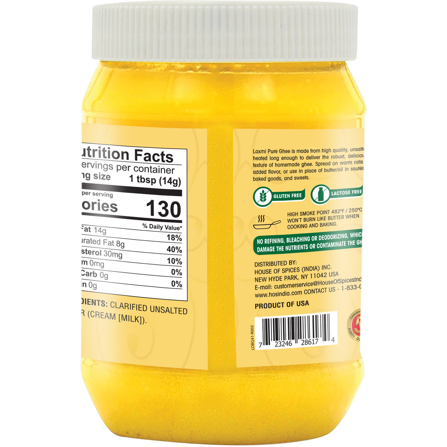 Laxmi Pure Cow Ghee - 3.5 Lb (56 Oz)