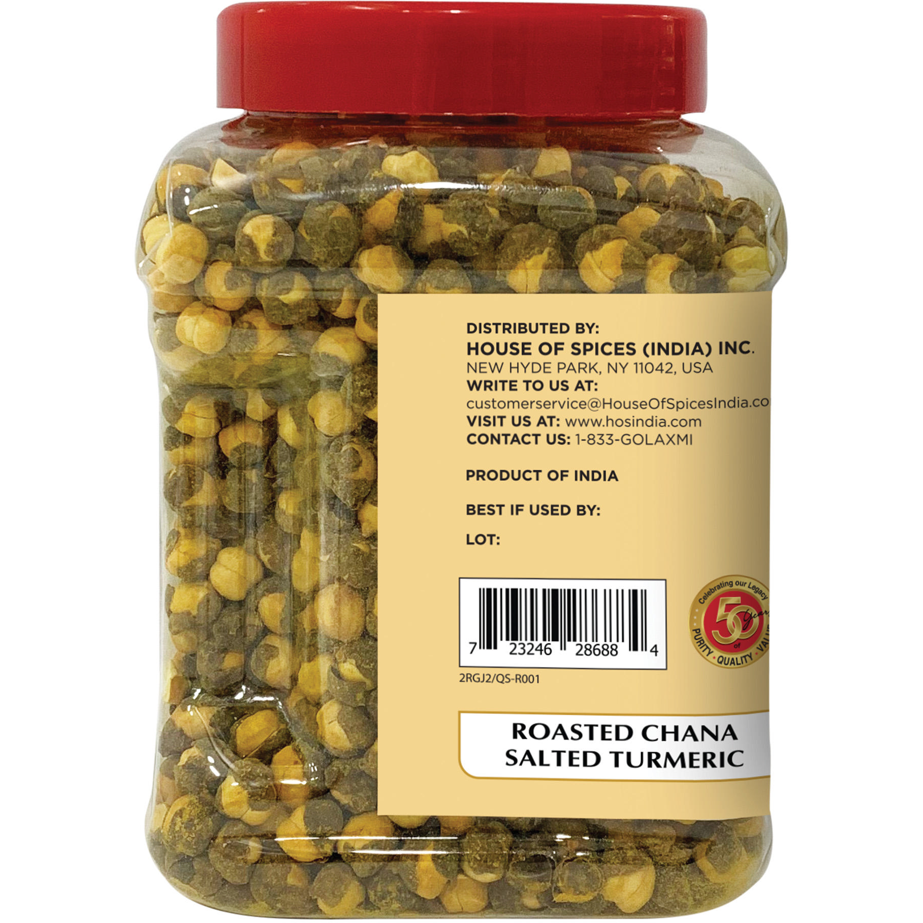 Laxmi Roasted Chana Salted Turmeric with Husk - 400 Gm (14 Oz)