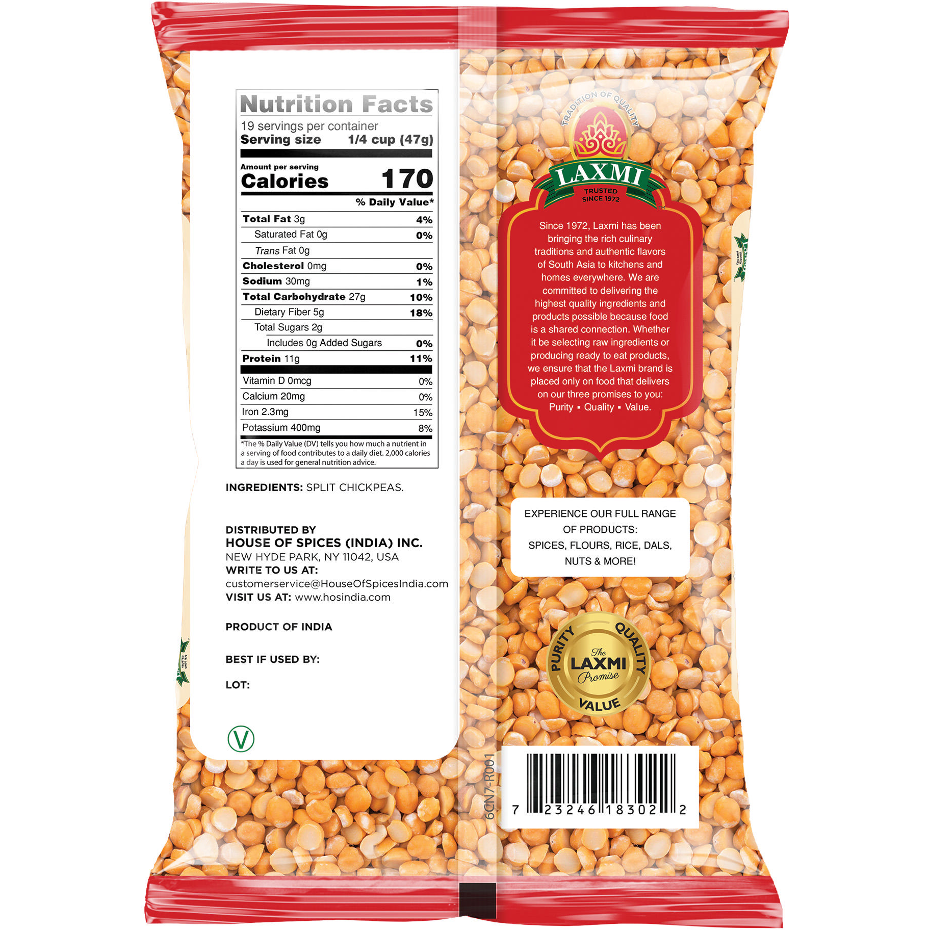 Laxmi Chana Dal - 2 Lb (908 Gm)