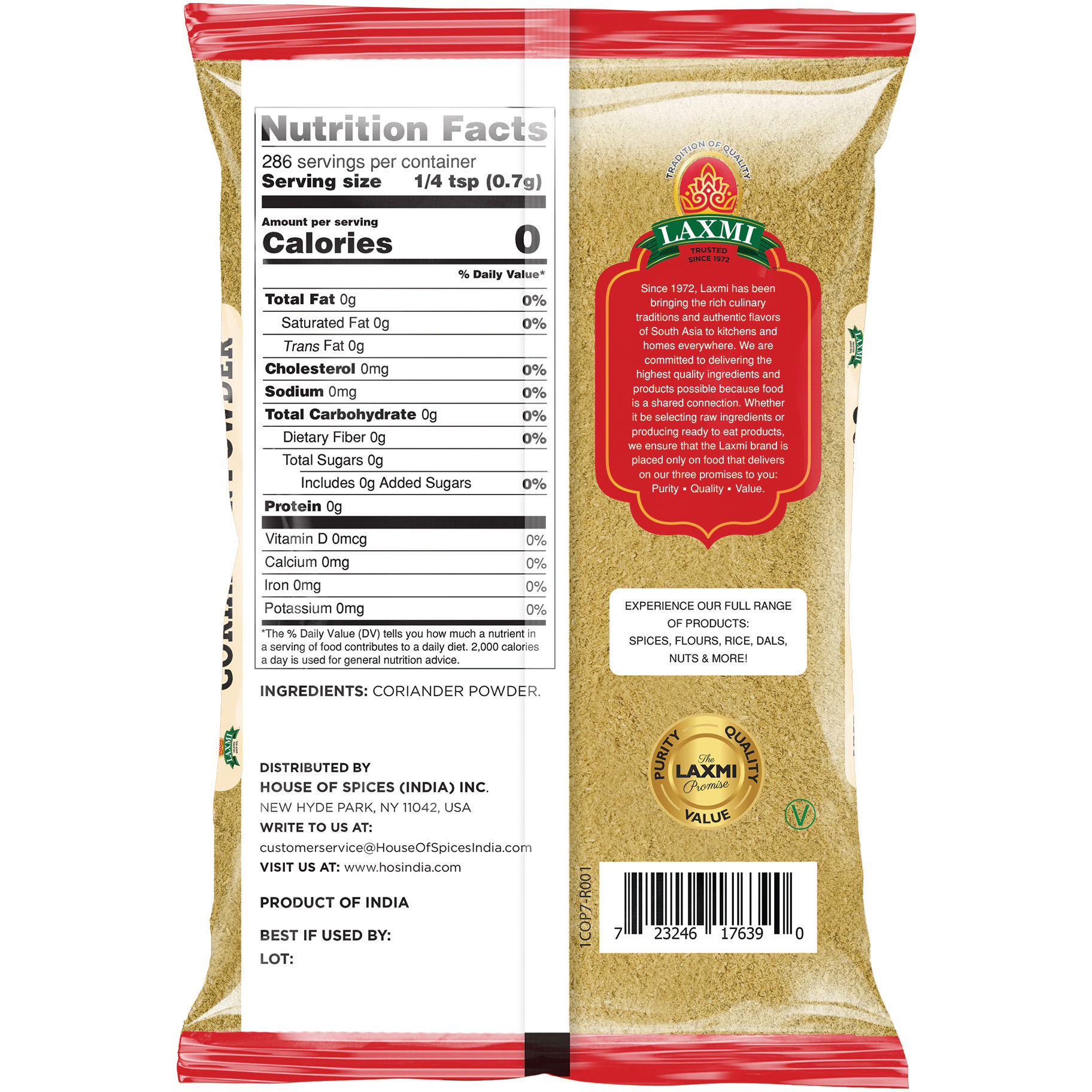 Laxmi Coriander Powder - 200 Gm (7 Oz)