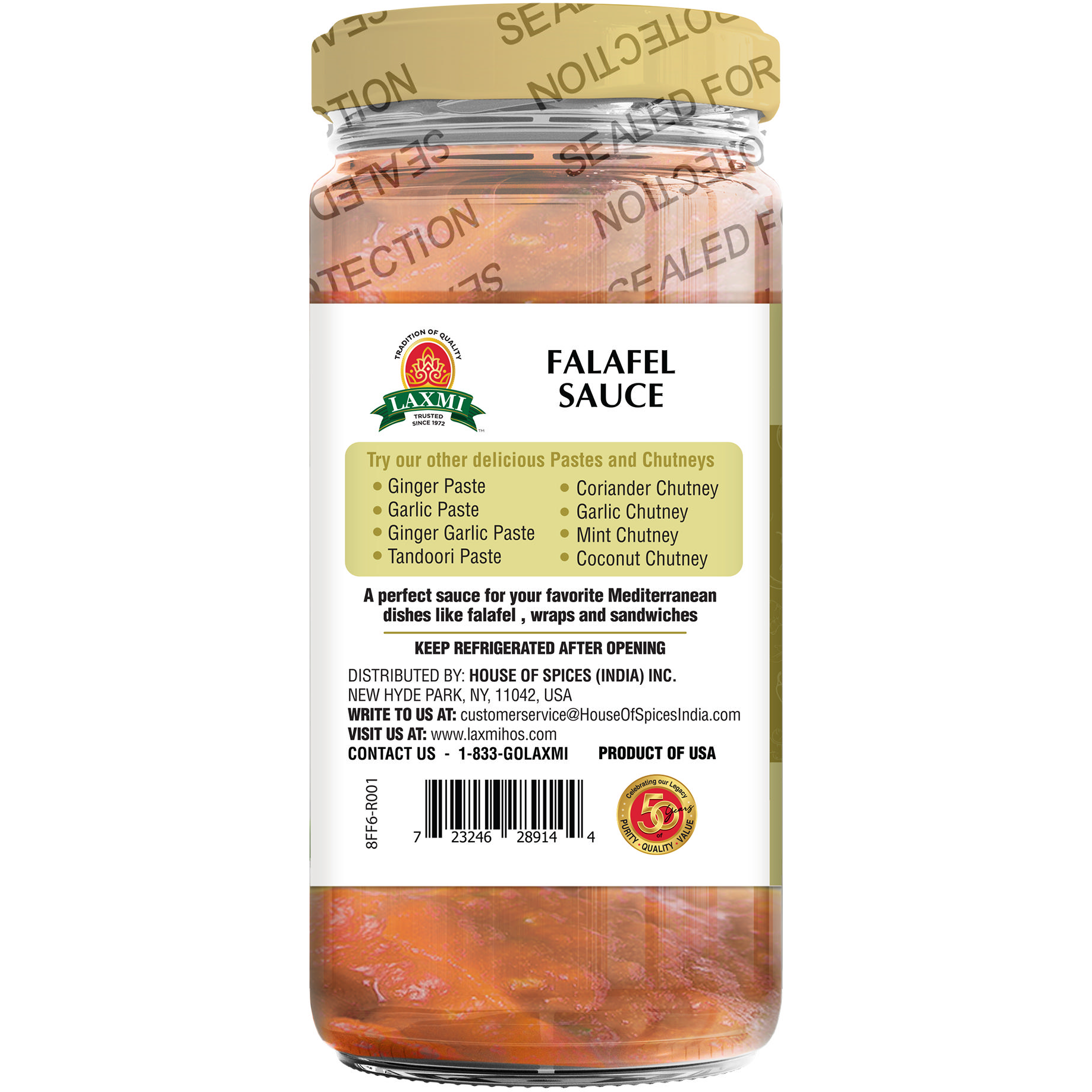 Laxmi Falafel Sauce - 8 Oz (225 Gm)