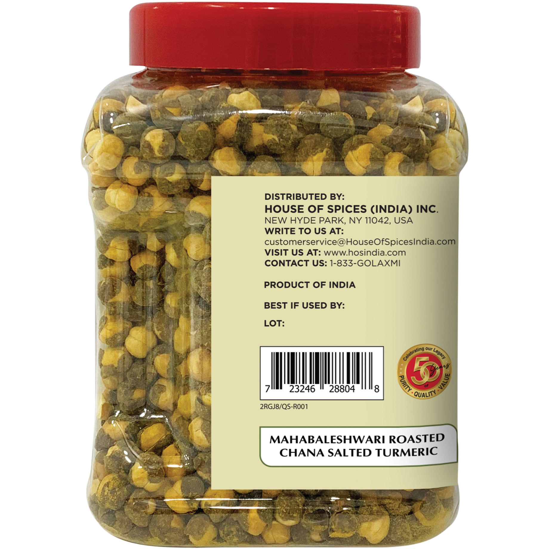 Laxmi Mahabaleshwari Roasted Chana Salted Turmeric With Husk - 400 Gm (14 Oz)