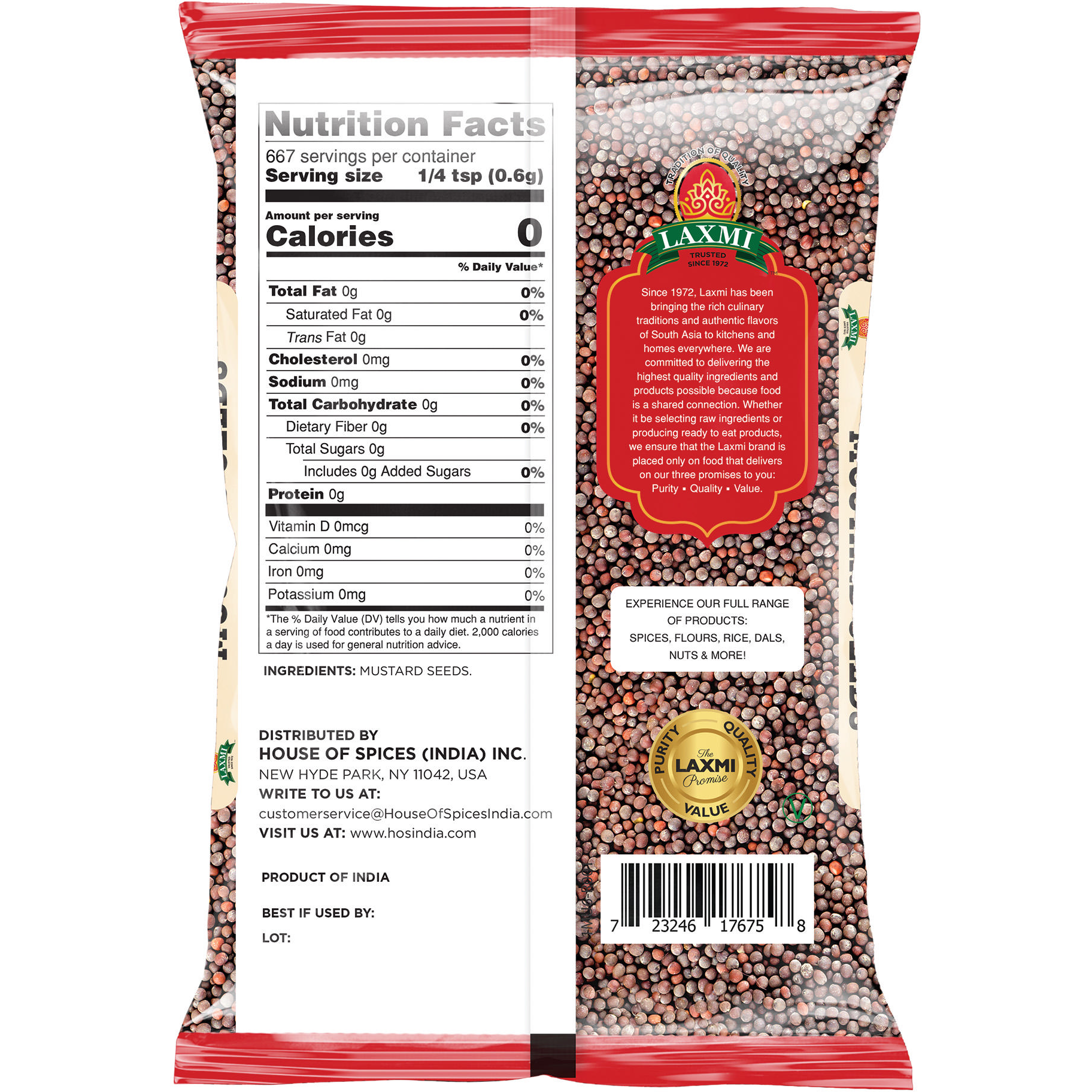 Laxmi Mustard Seeds - 14 Oz (400 Gm)