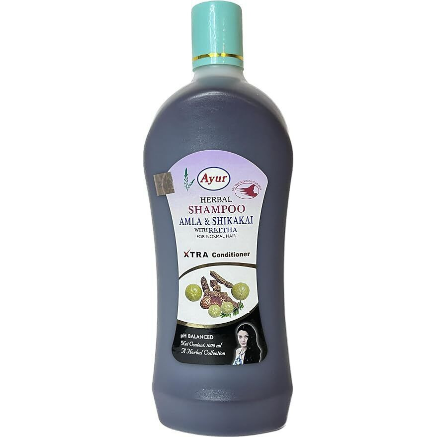 Ayur Herbals Amla & Shikakai With Reetha Shampoo - 1 L (34 Fl Oz)