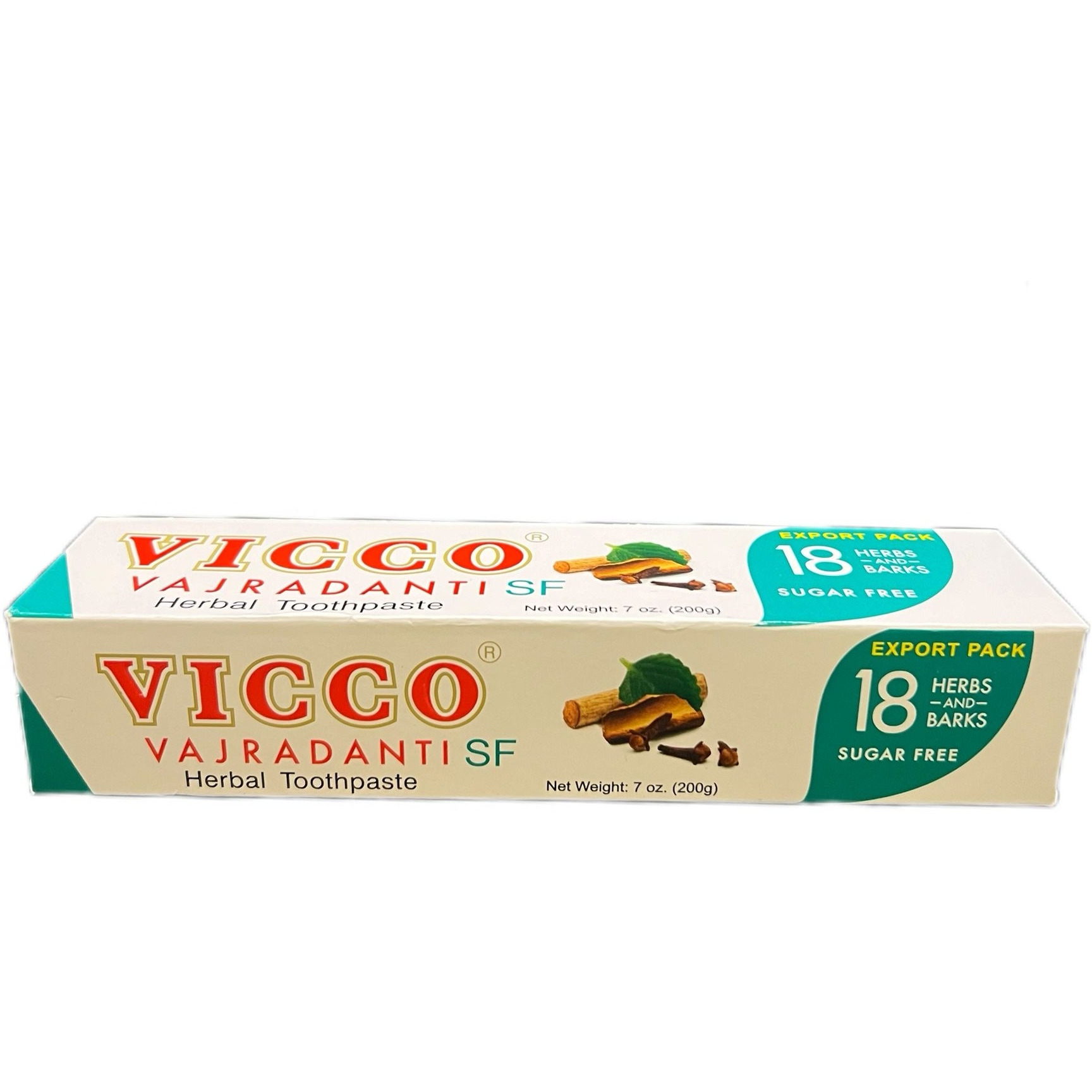 Case of 12 - Vicco Vajradanti Sugar Free Herbal Toothpaste - 7 Oz (200 Gm)