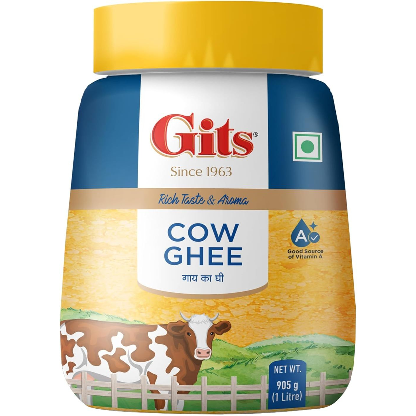 Case of 10 - Gits Cow Ghee - 1 L (905 Gm)