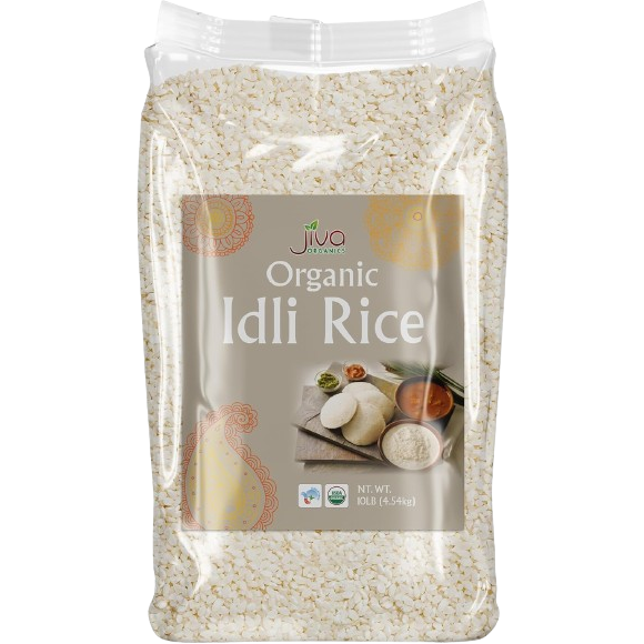 Case of 4 - Jiva Organics Organic Idli Rice - 10 Lb (4.54 Kg)