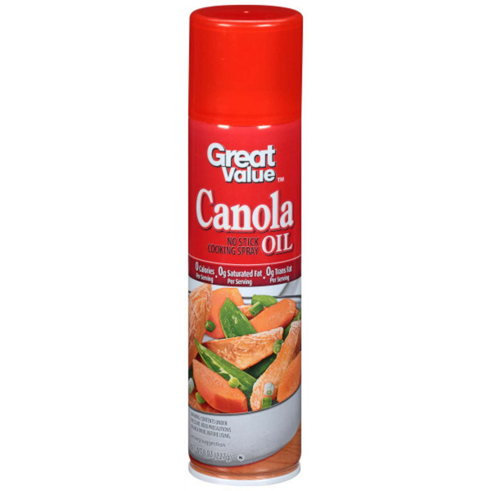 Case of 4 - Great Value Canola Oil Cooking Spray - 8 Oz (227 Gm)
