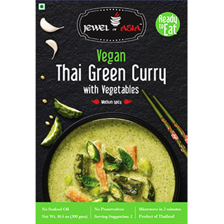 Case of 12 - Jewel Of Asia Vegan Thai Green Curry With Vegetables - 300 Gm (10.58 Oz)